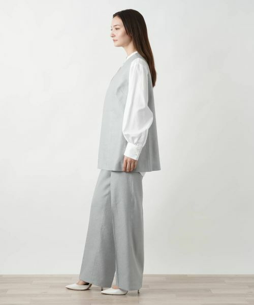 Leilian / レリアン テーラードジャケット | リネンミックスベスト | 詳細2