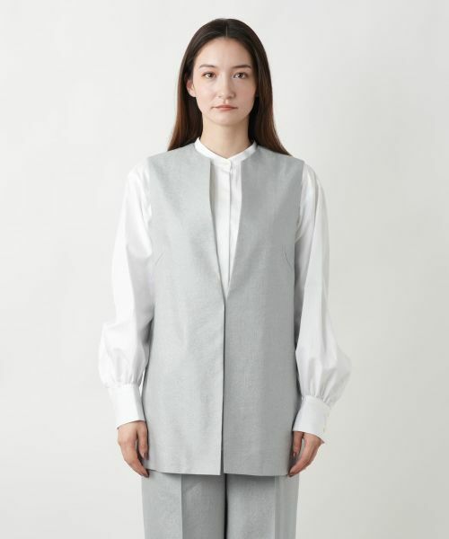 Leilian / レリアン テーラードジャケット | リネンミックスベスト | 詳細4