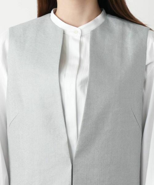Leilian / レリアン テーラードジャケット | リネンミックスベスト | 詳細7