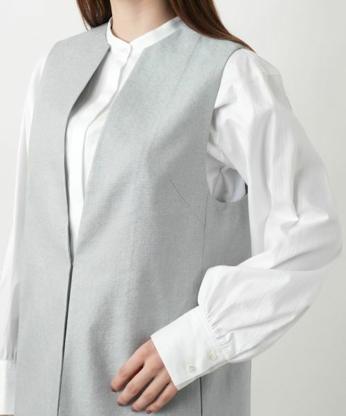 Leilian / レリアン テーラードジャケット | リネンミックスベスト | 詳細9