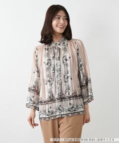 Leilian / レリアン シャツ・ブラウス | 【店舗人気】プリントボウタイブラウス
