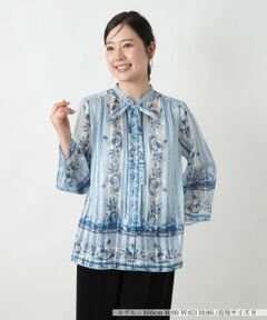 Leilian / レリアン シャツ・ブラウス | 【店舗人気】プリントボウタイブラウス