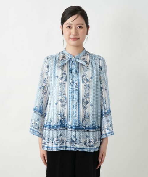 Leilian / レリアン シャツ・ブラウス | 【店舗人気】プリントボウタイブラウス | 詳細5
