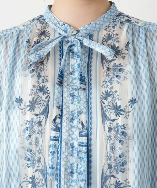 Leilian / レリアン シャツ・ブラウス | 【店舗人気】プリントボウタイブラウス | 詳細8