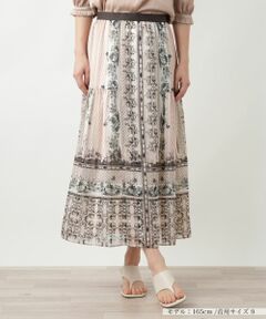 Leilian / レリアン ミニ・ひざ丈スカート | 【店舗人気】プリントスカ−ト