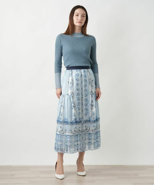 Leilian / レリアン ミニ・ひざ丈スカート | 【店舗人気】プリントスカ−ト | 詳細1