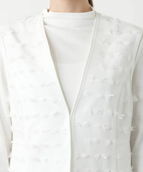 Leilian / レリアン テーラードジャケット | Vネックベスト | 詳細10