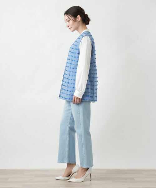 Leilian / レリアン テーラードジャケット | Vネックベスト | 詳細2