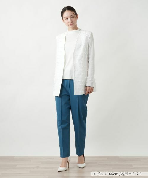 Leilian / レリアン テーラードジャケット | Vネックベスト | 詳細4