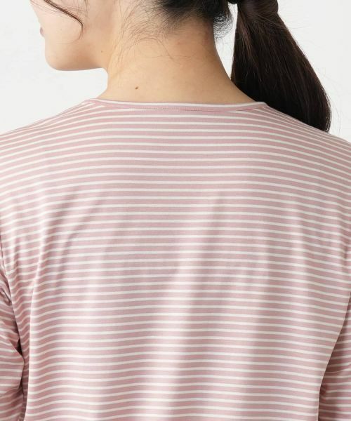Leilian / レリアン カットソー | 刺繍ボーダー七分袖カットソー | 詳細17