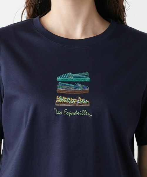 Leilian / レリアン カットソー | 刺繍クルーネックTシャツ | 詳細11