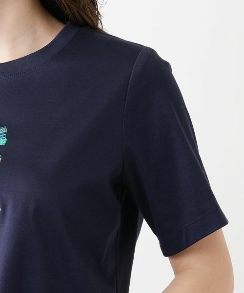 Leilian / レリアン カットソー | 刺繍クルーネックTシャツ | 詳細13