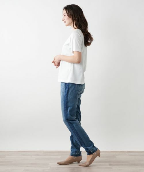 Leilian / レリアン カットソー | 刺繍クルーネックTシャツ | 詳細2