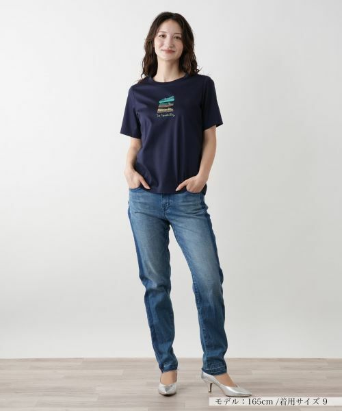 Leilian / レリアン カットソー | 刺繍クルーネックTシャツ | 詳細5