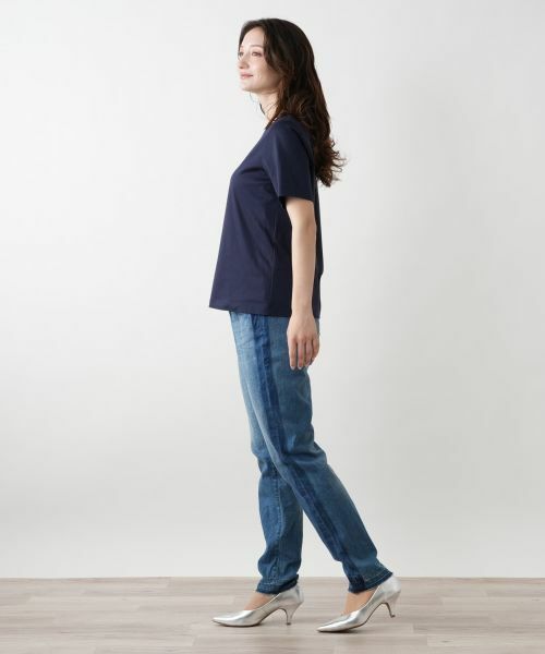 Leilian / レリアン カットソー | 刺繍クルーネックTシャツ | 詳細6