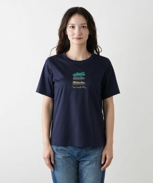 Leilian / レリアン カットソー | 刺繍クルーネックTシャツ | 詳細8