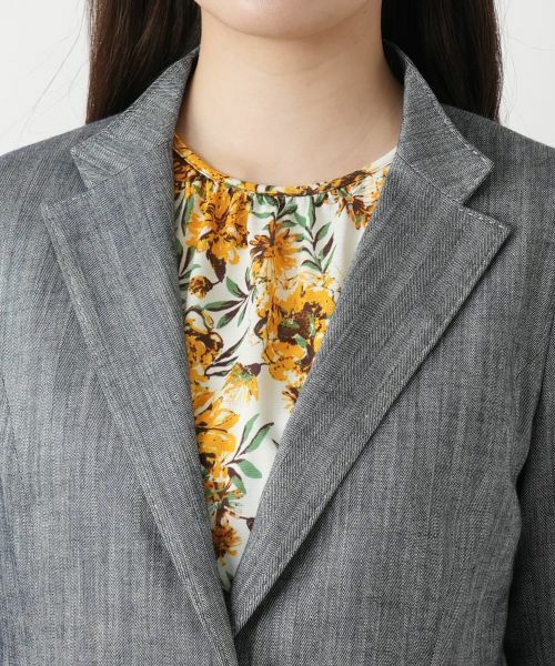 Leilian / レリアン テーラードジャケット | ヘリンボーンジャケット【TEXMODA】 | 詳細7