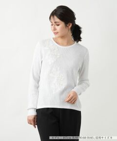 Leilian / レリアン ニット・セーター | フラワーモチーフニット【CORSINI & PROTI】