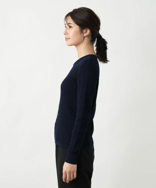 Leilian / レリアン ニット・セーター | フラワーモチーフニット【CORSINI & PROTI】 | 詳細11