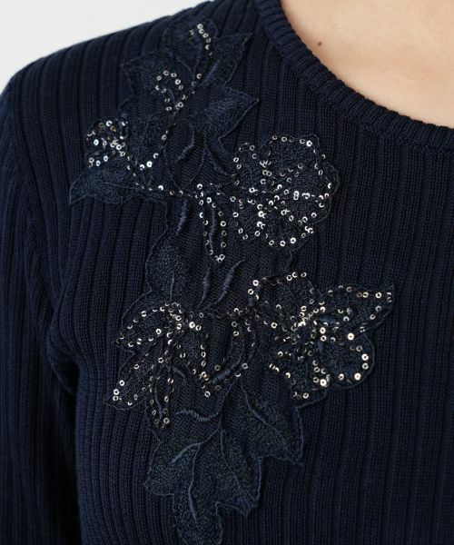 Leilian / レリアン ニット・セーター | フラワーモチーフニット【CORSINI & PROTI】 | 詳細15