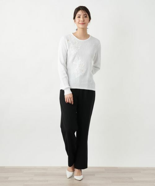 Leilian / レリアン ニット・セーター | フラワーモチーフニット【CORSINI & PROTI】 | 詳細4