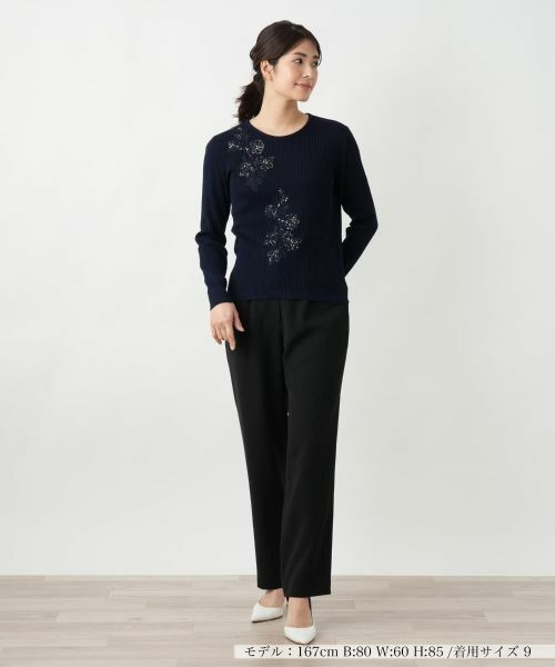 Leilian / レリアン ニット・セーター | フラワーモチーフニット【CORSINI & PROTI】 | 詳細7