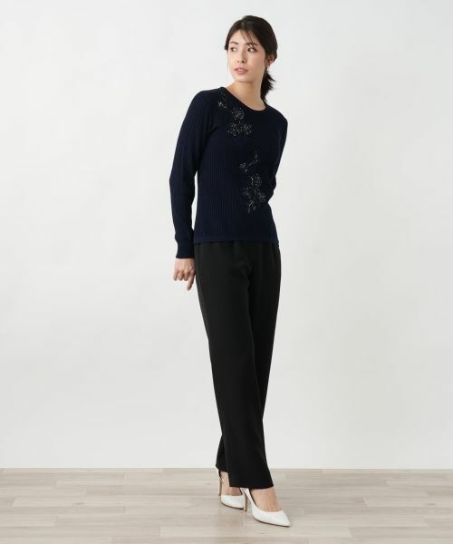 Leilian / レリアン ニット・セーター | フラワーモチーフニット【CORSINI & PROTI】 | 詳細9