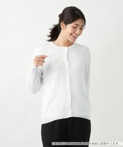 Leilian / レリアン カーディガン・ボレロ | フラワーモチーフカーディガン【CORSINI & PROTI】