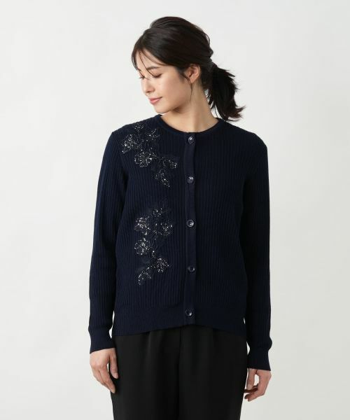 Leilian / レリアン カーディガン・ボレロ | フラワーモチーフカーディガン【CORSINI & PROTI】 | 詳細10