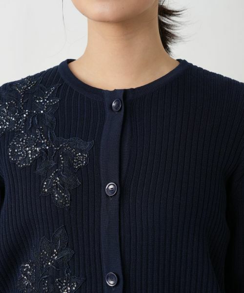 Leilian / レリアン カーディガン・ボレロ | フラワーモチーフカーディガン【CORSINI & PROTI】 | 詳細13