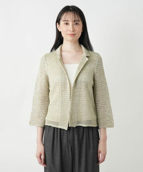 Leilian / レリアン カーディガン・ボレロ | ラメニットカーディガン【CINZIA CALDI】 | 詳細10