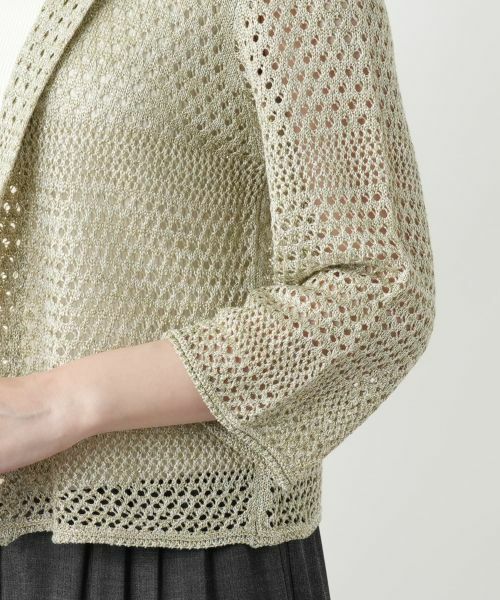 Leilian / レリアン カーディガン・ボレロ | ラメニットカーディガン【CINZIA CALDI】 | 詳細15
