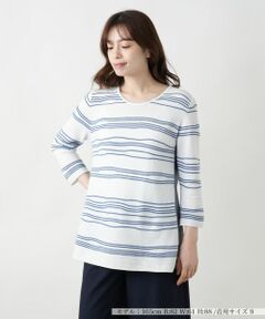 異素材切替ニット【CINZIA CALDI】