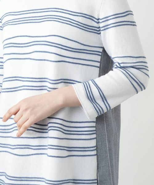 Leilian / レリアン ニット・セーター | 異素材切替ニット【CINZIA CALDI】 | 詳細12