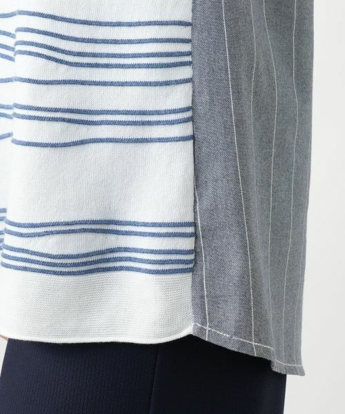 Leilian / レリアン ニット・セーター | 異素材切替ニット【CINZIA CALDI】 | 詳細13