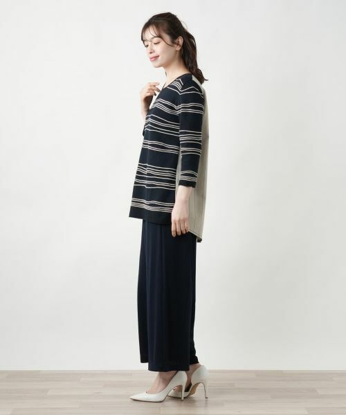 Leilian / レリアン ニット・セーター | 異素材切替ニット【CINZIA CALDI】 | 詳細2