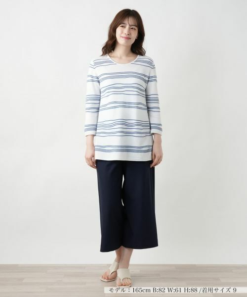 Leilian / レリアン ニット・セーター | 異素材切替ニット【CINZIA CALDI】 | 詳細4