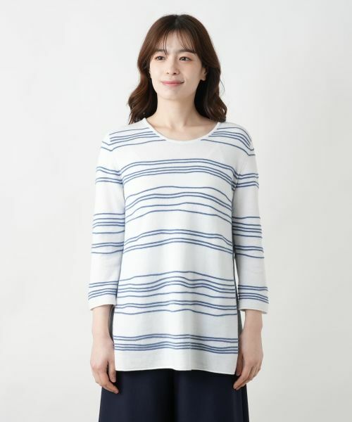 Leilian / レリアン ニット・セーター | 異素材切替ニット【CINZIA CALDI】 | 詳細7