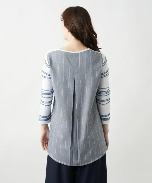 Leilian / レリアン ニット・セーター | 異素材切替ニット【CINZIA CALDI】 | 詳細9