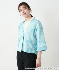 Leilian / レリアン テーラードジャケット | ボタニカル柄ジャケット【CINZIA CALDI】