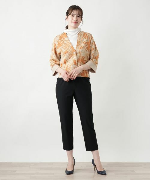Leilian / レリアン テーラードジャケット | ボタニカル柄ジャケット【CINZIA CALDI】 | 詳細1