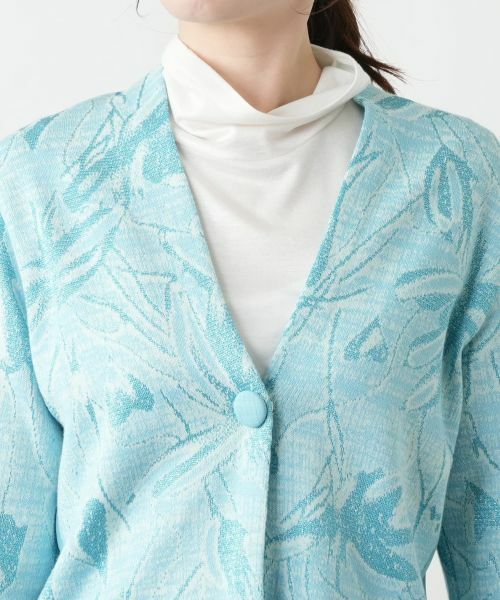 Leilian / レリアン テーラードジャケット | ボタニカル柄ジャケット【CINZIA CALDI】 | 詳細10