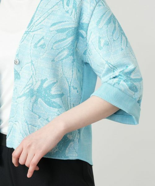 Leilian / レリアン テーラードジャケット | ボタニカル柄ジャケット【CINZIA CALDI】 | 詳細13