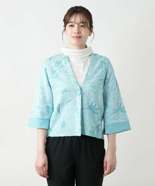 Leilian / レリアン テーラードジャケット | ボタニカル柄ジャケット【CINZIA CALDI】 | 詳細7