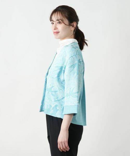 Leilian / レリアン テーラードジャケット | ボタニカル柄ジャケット【CINZIA CALDI】 | 詳細8