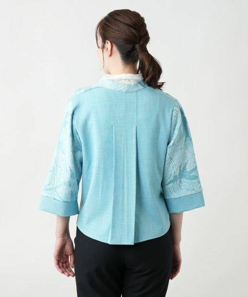 Leilian / レリアン テーラードジャケット | ボタニカル柄ジャケット【CINZIA CALDI】 | 詳細9