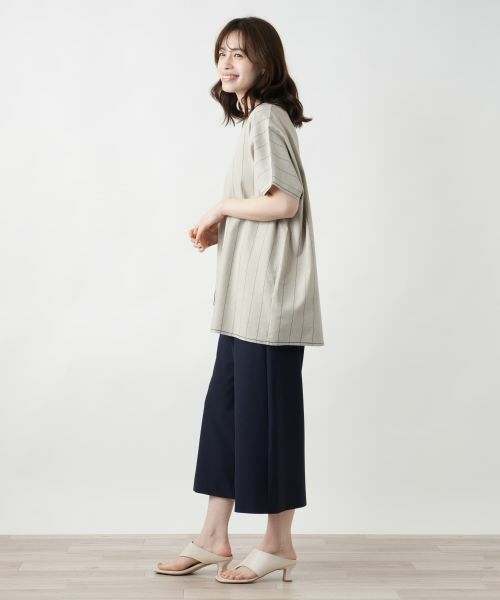 Leilian / レリアン シャツ・ブラウス | ラップ風切替ブラウス【CINZIA CALDI】 | 詳細5