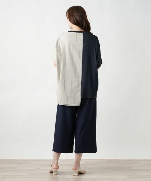 Leilian / レリアン シャツ・ブラウス | ラップ風切替ブラウス【CINZIA CALDI】 | 詳細6