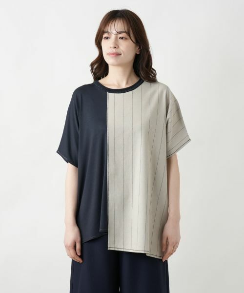 Leilian / レリアン シャツ・ブラウス | ラップ風切替ブラウス【CINZIA CALDI】 | 詳細7