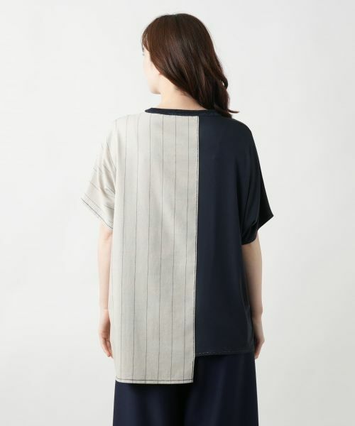 Leilian / レリアン シャツ・ブラウス | ラップ風切替ブラウス【CINZIA CALDI】 | 詳細9